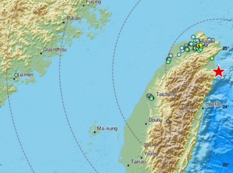 Zemljotres jačine 6,2 stepena zatresao Tajvan
