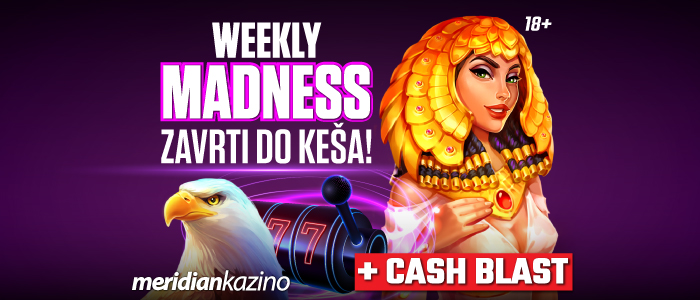 Najveći online kazino na Balkanu – Meridian Kazino: Weekly Madness turnir od 60.000€!