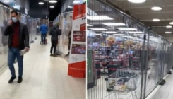 Kaufland: Ogradom u visini od dva metra odvojili vakcinisane od nevakcinisanih