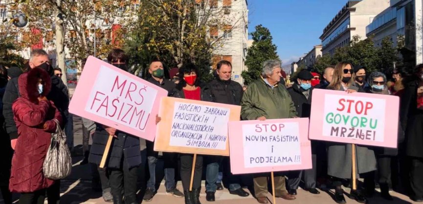 U Crnoj Gori protest zbog neusvajanja antifašističkog zakona