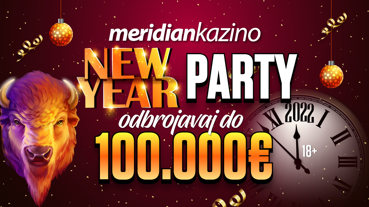 Meridian Kazino: New Year Party – 100.000 eura tokom novogodišnjih praznika