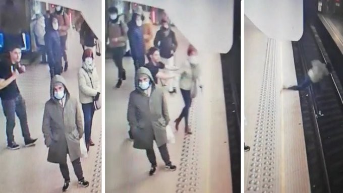 Uznemirujući video: Muškarac u metrou gurnuo ženu na šine u trenutku nailaska voza