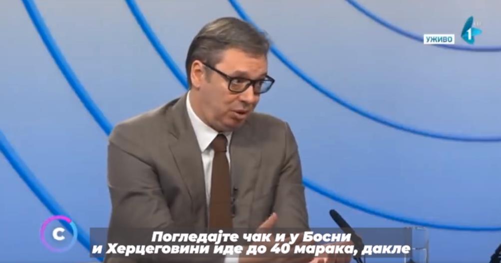 Vučić izjavio kako litar ulja u BiH košta 40 KM