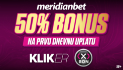 Specijalna ponuda u Meridianu: Uplati Klikerom ili xBonom i zgrabi 50% bonusa