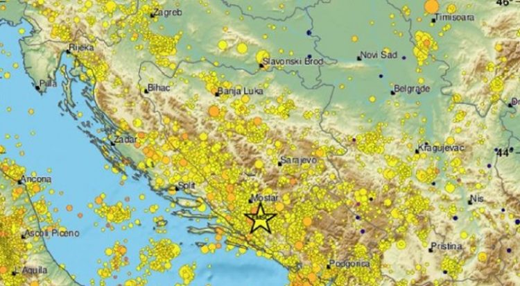 Karta svih potresa u regiji od 1960. godine, evo koji su bili najrazorniji