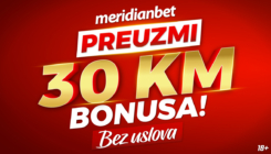 KLADIONICA MERIDIAN: Registruj se i uzmi 30 KM bonusa dobrodošlice