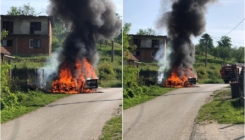 Automobil kod Kalesije u potpunosti izgorio, nema povrijeđenih