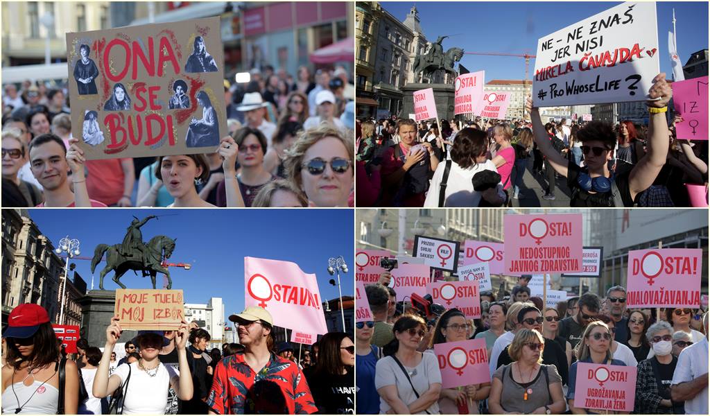 Hiljade ljudi na protestima u Hrvatskoj: 'Dosta političkih igra na račun zdravlja žena'