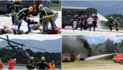 Na Međunarodnom aerodromu Tuzla simuliran pad aviona: Uspješno sprovedena spasilačko – vatrogasna vježba