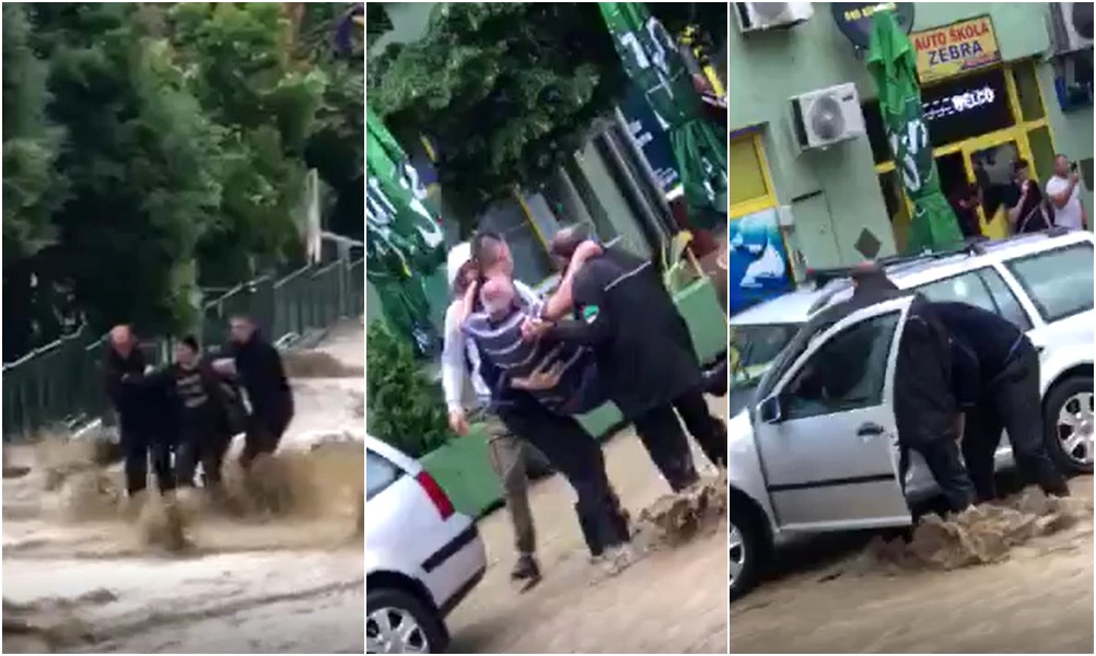 Policajci u Čeliću herojski spašavali građane od naleta vodene bujice