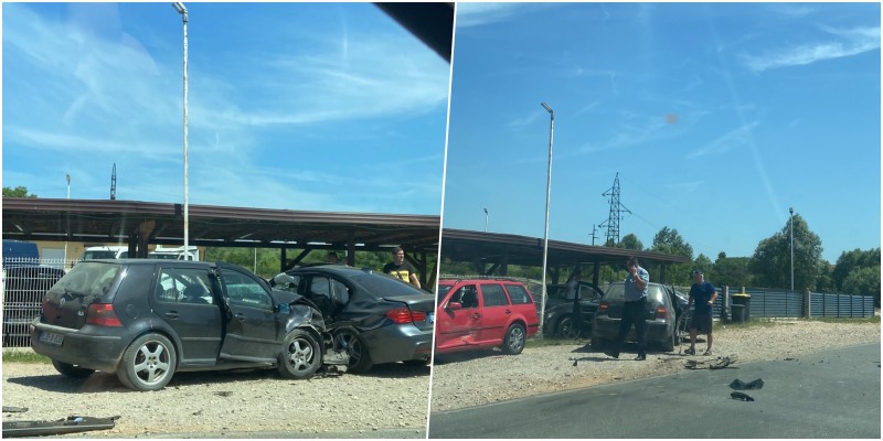 Saobraćajna nezgoda na putu Lukavac-Gračanica: Učestvovala tri automobila, povrijeđene dvije osobe