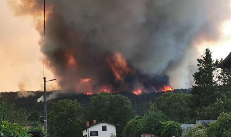 Udar groma zapalio novi požar u Sloveniji: Posječena drva i vjetar pomažu širenju vatre