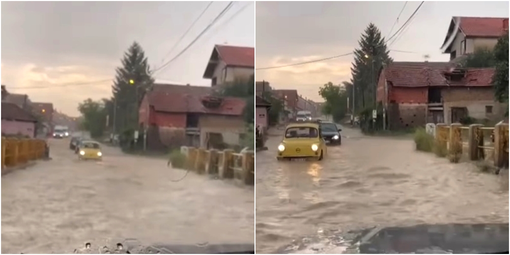 Nevrijeme napravilo haos na ulicama u Srbiji, Fićo u centru pažnje