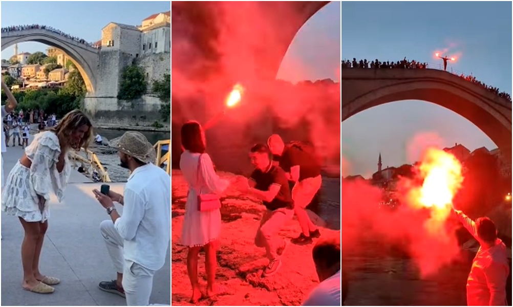 Grad ljubavi: Sve učestalije prosidbe ispod Starog mosta u Mostaru