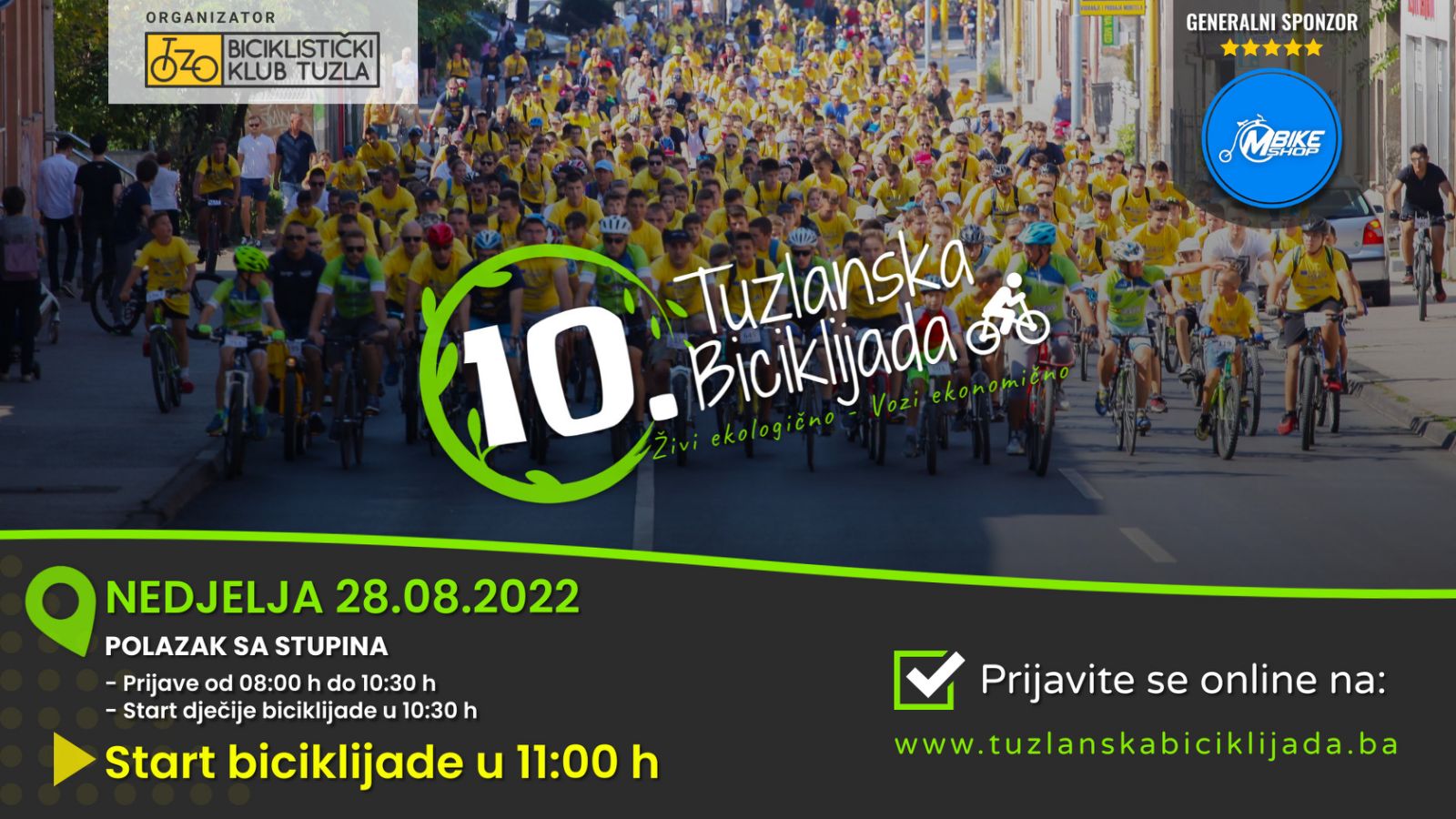 Tuzla: U nedjelju povremena obustava saobraćaja u nekoliko ulica zbog održavanja jubilarne 10. Tuzlanske biciklijade