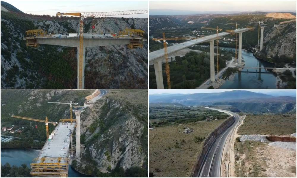 Pogledajte najnovije snimke izgradnje najvećeg i najimpozantnijeg mosta na Koridoru 5C