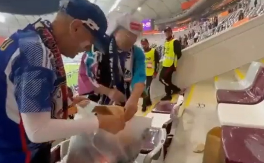 Japanski navijači proslavili veliku pobjedu protiv Njemačke, pa očistili smeće na stadionu