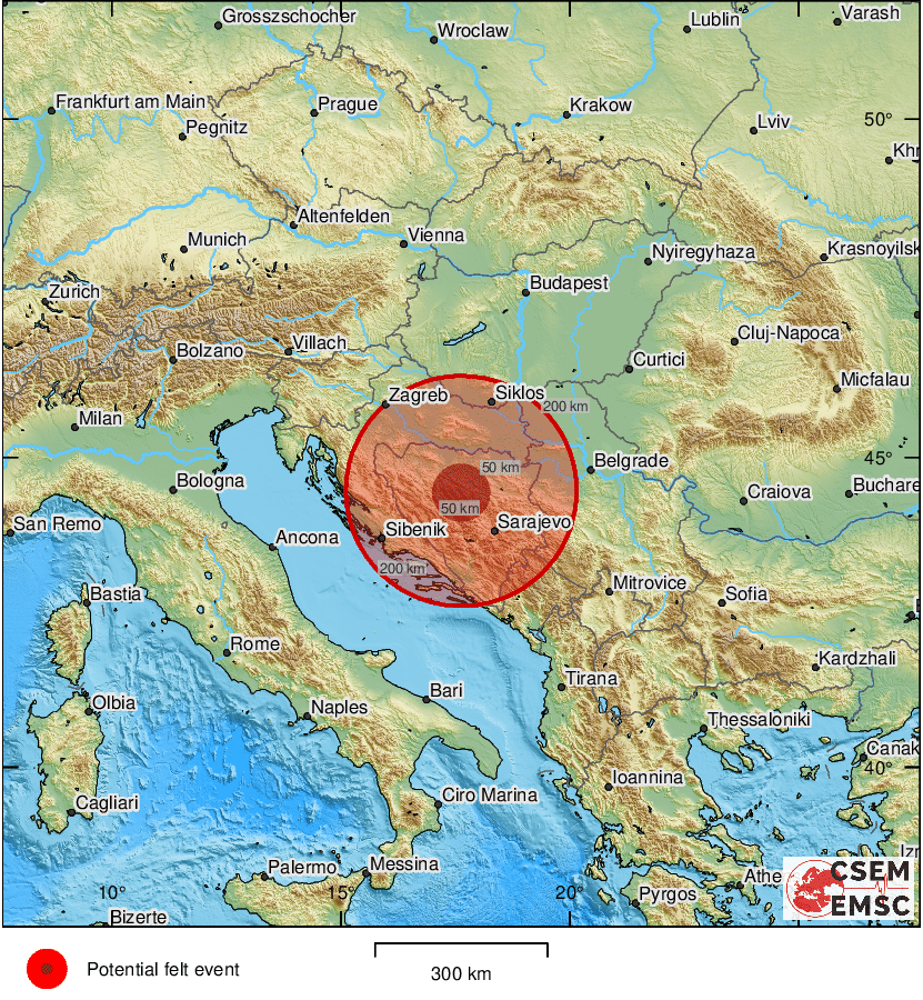 Zemljotres s epicentrom između Žepča i Zenice nije prouzrokovao štete na imovini građana