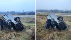 Voz udario u automobil u Bašigovcima, jedna osoba povrijeđena