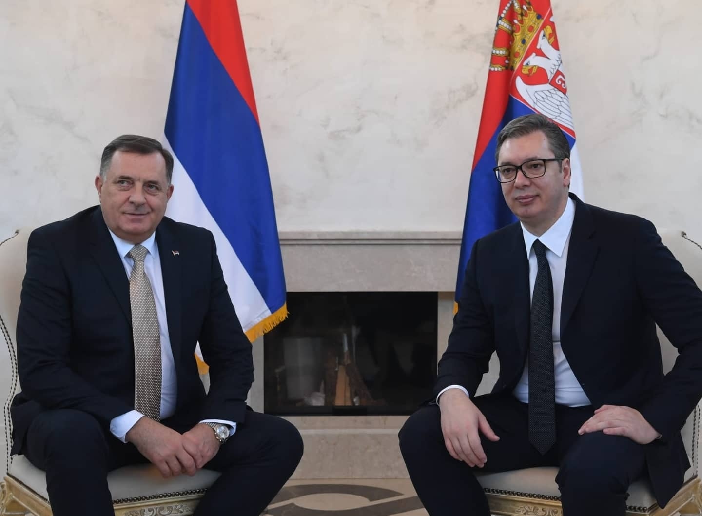 Dodik i Vučić u Beogradu razgovaraju o političkoj situaciji u BiH