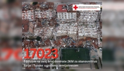 Crveni krst u BiH pokrenuo humanitarni broj "17023" za pomoć stanovništvu Turske i Sirije