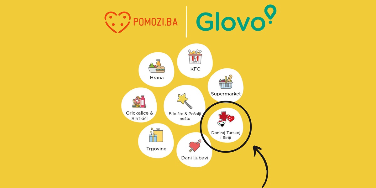 Putem aplikacije Glovo možete donirati za žrtve zemljotresa u Turskoj i Siriji