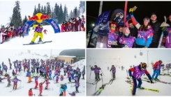 Masovni spust 200 skijaša i boardera: Red Bull Homerun: takmičari i gledaoci uživali na Jahorini