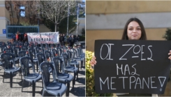 Grčka: Prazne stolice i karanfili u znak sjećanja na 57 žrtava u željezničkoj nesreći