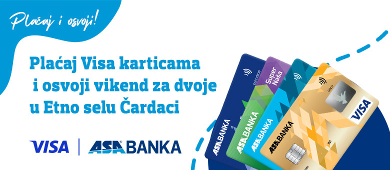 Plaćajte VISA karticama ASA Banke i osvojite vikend za dvoje u Etno selu Čardaci