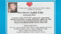 U Tuzli preminuo istaknuti akademski slikar Edin Dervišević