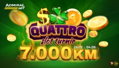 AdmiralBet: Zaigrajte Quattro slot turnir i osvojite jednu od 50 nagrada!