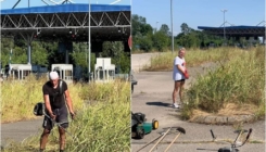 Iz Belgije došao na odmor u BiH, na graničnom prelazu skupa sa kćerkom pokosio travu koja ih je dočekala