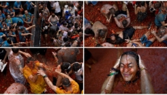 Španski festival La Tomatina: Hiljade ljudi se gađalo sa 120 tona paradajza