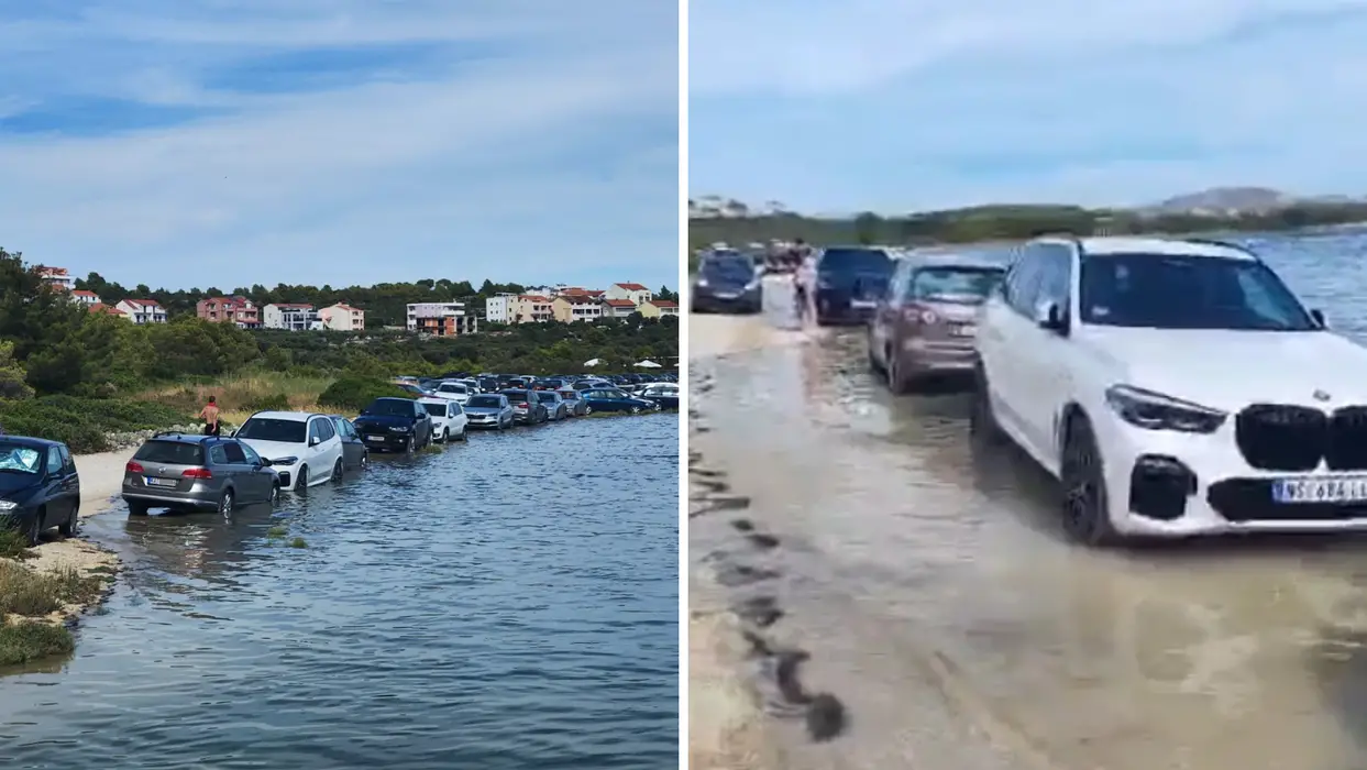 Turisti parkirali na hrvatskoj plaži, iznenadila ih plima: 'Bit će posla za limare'