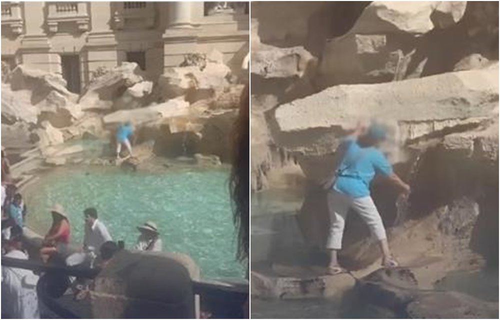 Žena se popela na Fontanu di Trevi da napuni bocu vode, nije dobro prošlo