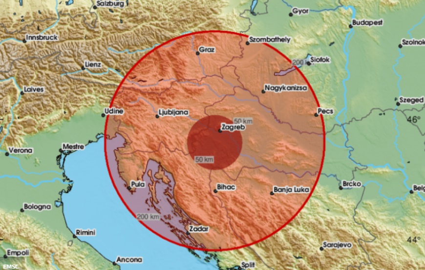 Zemljotres jačine 3,2 po Richteru zabilježen na području Hrvatske