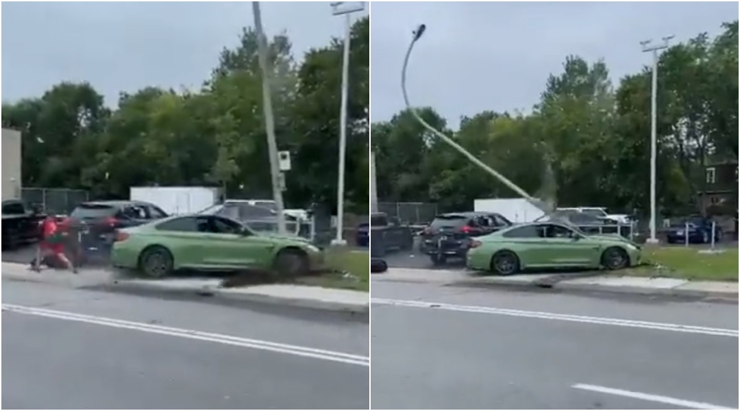 Vozač BMW-a se htio pokazati pa pregazio pješake i srušio rasvjetu