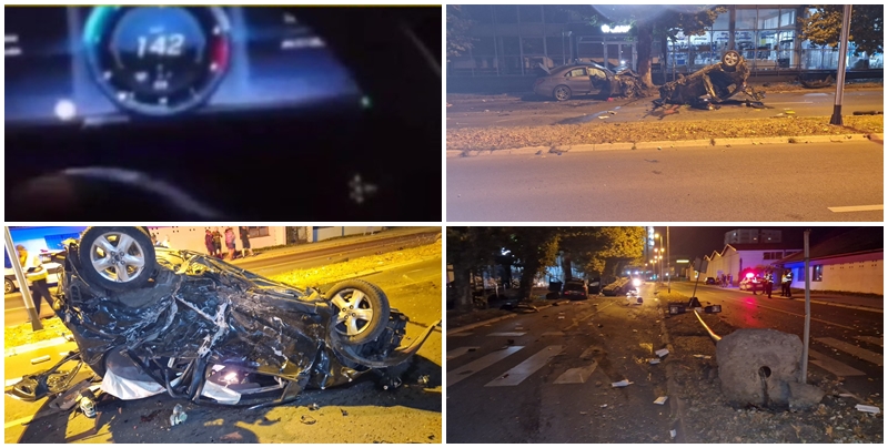 Pogledajte bahatu vožnju vozača Mercedesa ulicama Tuzle neposredno prije nesreće u kojoj je povrijeđeno sedam osoba