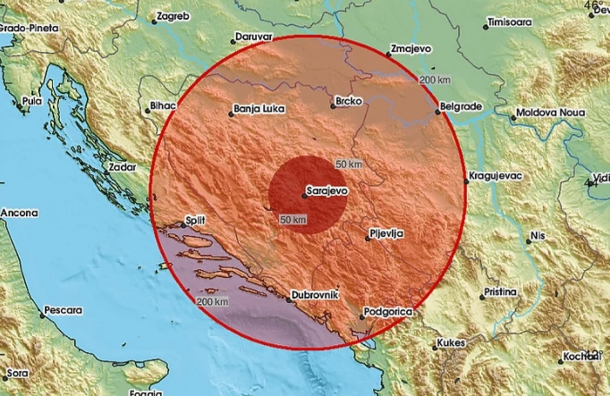 Zemljotres pogodio BiH, najviše se osjetio u Sarajevu