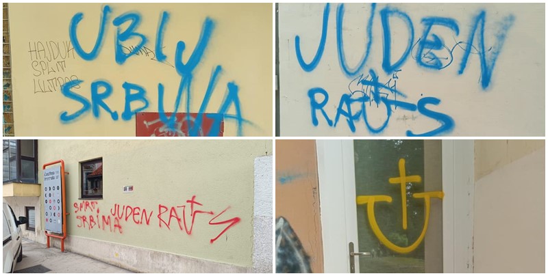 Split preplavili grafiti s nacističkim sloganima protiv Židova i Srba te s ustaškim obilježjima