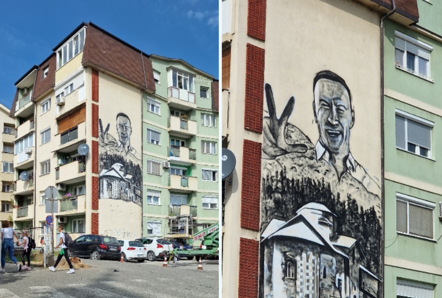 U Bijeljini osvanuo mural jednom od ubijenih srpskih terorista na Kosovu