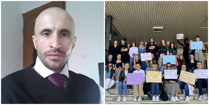 Reakcija Džanana Berberovića na protest studenata psihologije Univerziteta u Tuzli