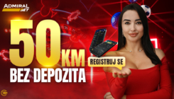 AdmiralBet ponovo časti: Registruj se i preuzmi 50 KM bonusa BEZ USLOVA