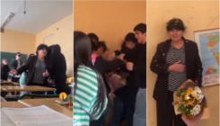 Beograd: Učenici 'uplašili' nastavnicu, a onda su je konfete i veliki buket ostavili bez teskta