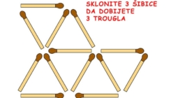 Koje 3 šibice morate skloniti da biste dobili 3 trougla?