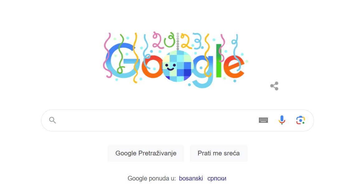 Google priredio posebni novogodišnji "doodle"