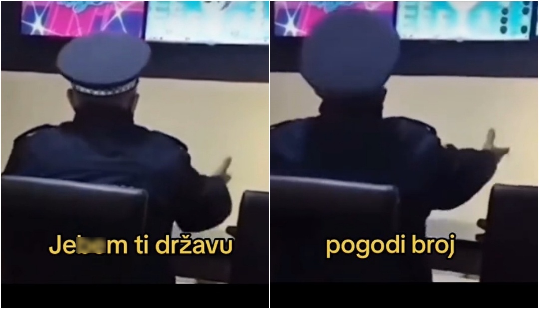 Muškarac u policijskoj uniformi MUP-a RS igra bingo u kladionici, psuje državu i zakon