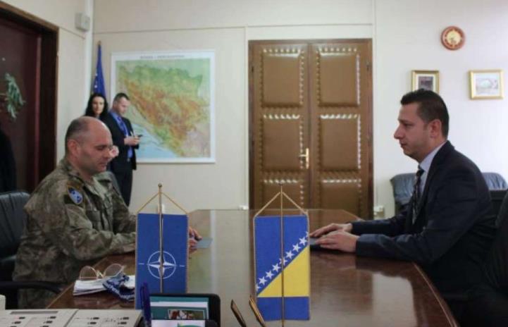 Zamjenik komandanta NATO Štaba Sarajevo u nastupnoj posjeti Ministarstvu odbrane BiH