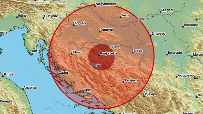 Slabiji zemljotres osjetio se na području Banja Luke: "Na sreću bio je  kratak"