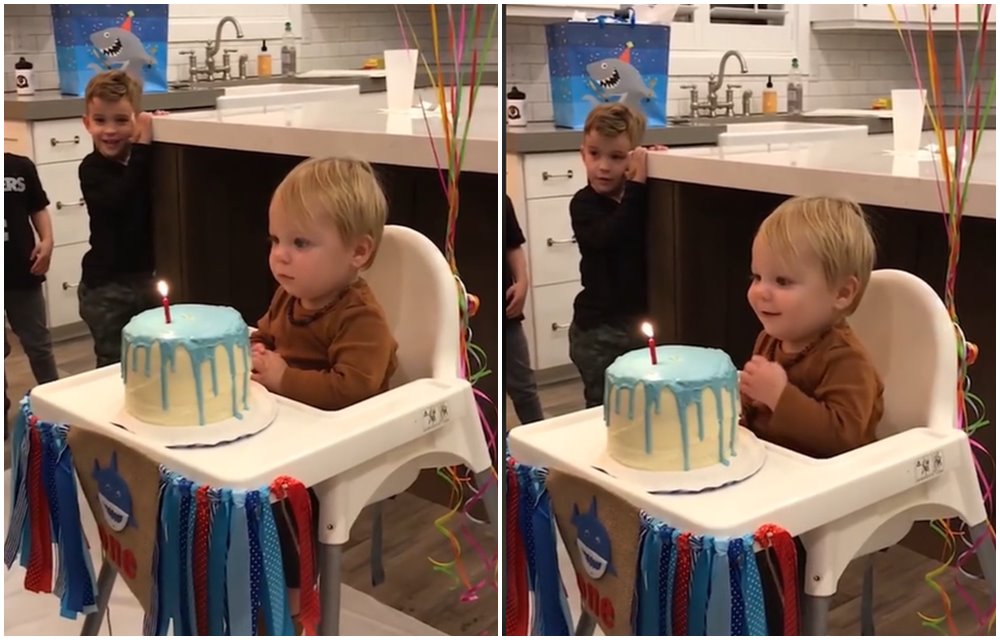 Dječak ugasio rođendansku svjećicu na neočekivan način